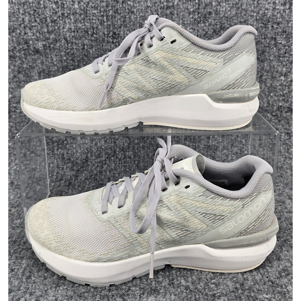 Salomon Sonic 5 Balance Running Shoes Womens 5.5 Gray White 417103